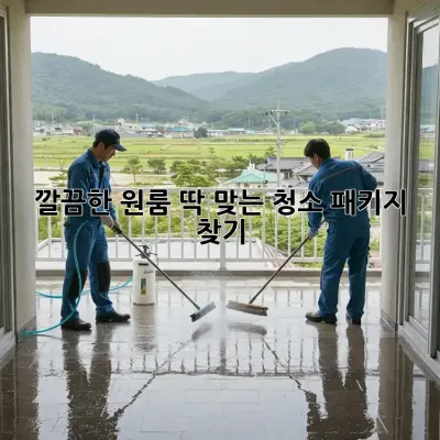 깔끔한 원룸, 딱 맞는 청소 패키지 찾기!