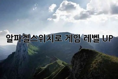 알파겔스위치🕹️로 게임 레벨 UP!⌨️✨
