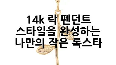 14k 락 펜던트, 스타일을 완성하는 나만의 작은 록스타 ✨🎸
