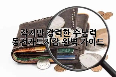 작지만 강력한 수납력! 동전카드지갑 완벽 가이드 🪙✨