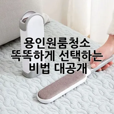 용인원룸청소, 똑똑하게 선택하는 비법 대공개! ✨