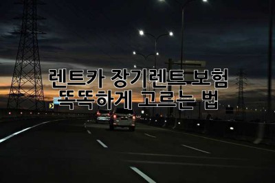 🚗 렌트카 장기렌트 보험, 똑똑하게 고르는 법! 💡