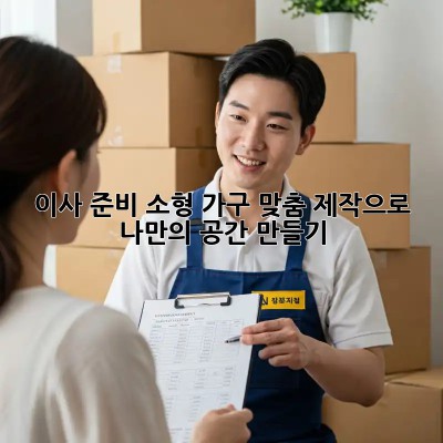 이사 준비? 소형 가구 맞춤 제작으로 나만의 공간 만들기!