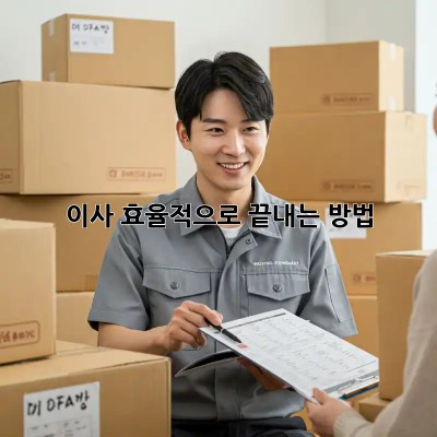 이사, 효율적으로 끝내는 방법!