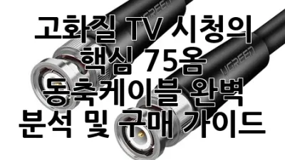 고화질 TV 시청의 핵심, 75옴 동축케이블 완벽 분석 및 구매 가이드