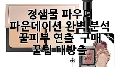 정샘물 파우더 파운데이션 완벽 분석: 꿀피부 연출 & 구매 꿀팁 대방출!