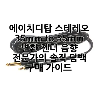 에이치디탑 스테레오 3.5mm to 5.5mm 변환 젠더: 음향 전문가의 솔직 담백 구매 가이드