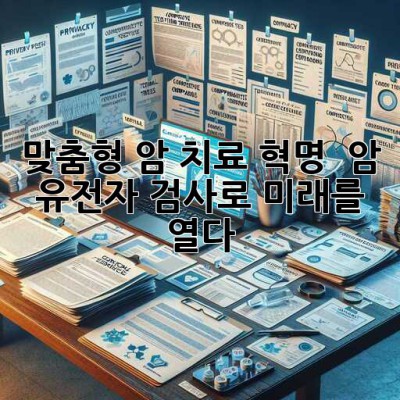 맞춤형 암 치료 혁명 🧬 암 유전자 검사로 미래를 열다!