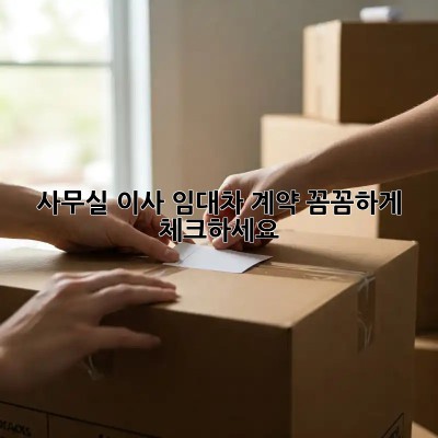 사무실 이사? 임대차 계약, 꼼꼼하게 체크하세요!