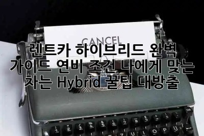 🚗 렌트카 하이브리드 완벽 가이드: 연비, 조건, 나에게 맞는 차는? Hybrid 꿀팁 대방출! ✨
